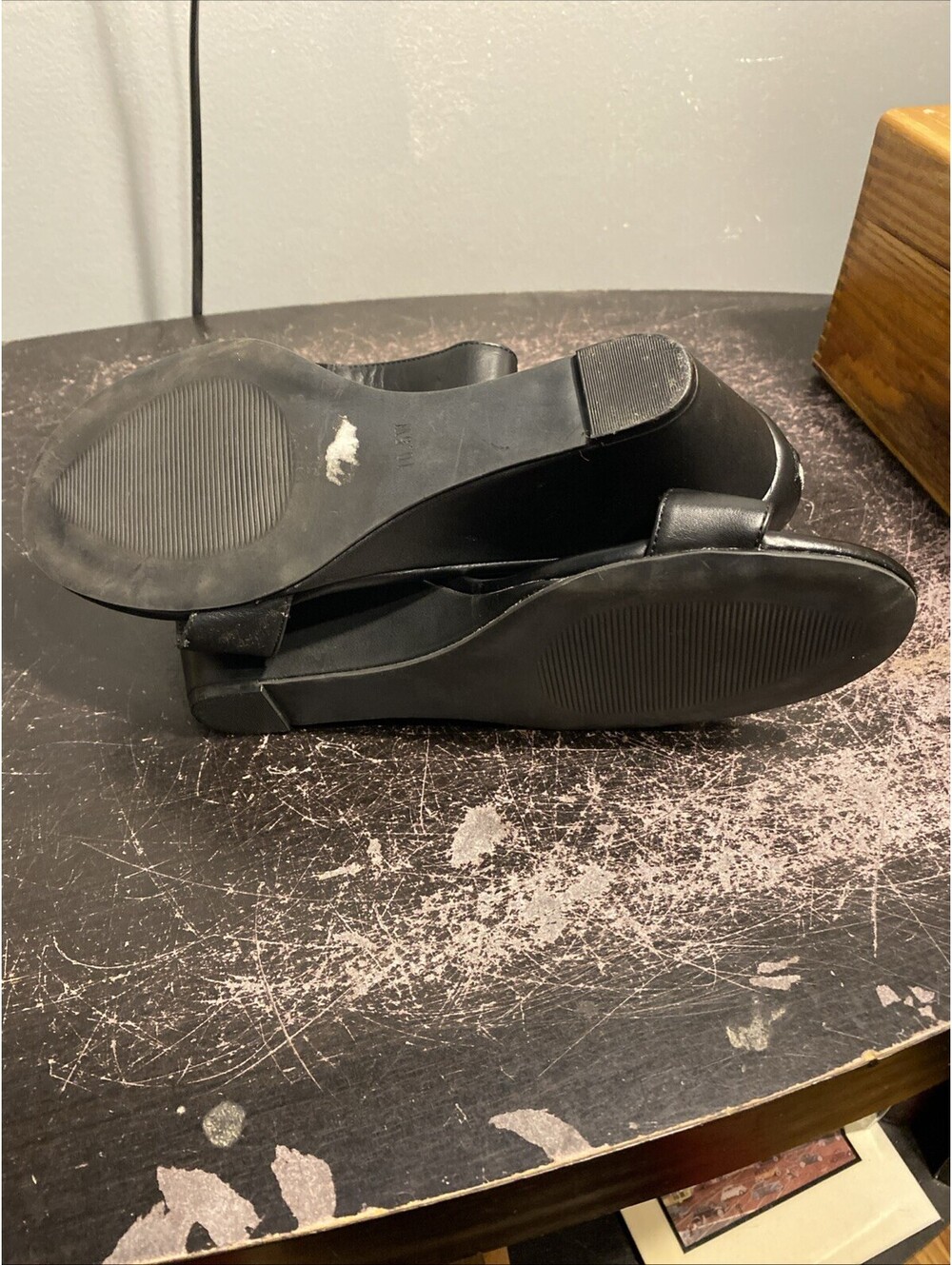 Torrid Wedge Sandals 10.5W Black Strap Womens Wide - Picture 7 of 9
